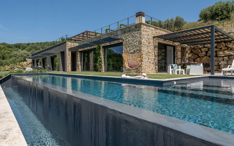 Villa Paradise: Acqua, Cielo, Proprietà, Azzurro, Corpo D'Acqua, Costruzione, Pianta, Piscina, Tempo Libero, Albero