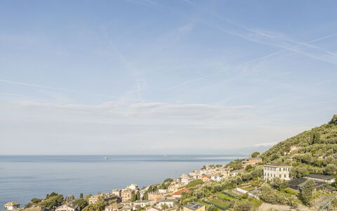 Pieve Ligure Seaside View, Wifi: Blu, Acqua, Costruzione, Zona Residenziale, Orizzonte, Costa, Mare, Estate, Costiera E Morfologie Oceanic, Casa