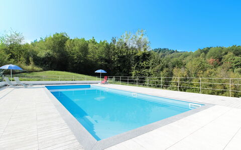 La Casa Dei Nonni, House With Private Pool, Torino: Acqua, Cielo, Piscina, Rettangolo, Costruzione, Shade, Pianta, Albero, Casa, Mobili Da Esterno