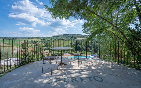 Correggiolo Spereto Apartment With Pool, Montaione: Pianta, Nube, Cielo, Comunita 'Impianto, Paesaggio Naturale, Lotto, Shade, Albero, Spazio Pubblico, Tempo Libero