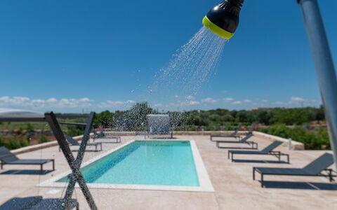 Villa Normanni: Acqua, Cielo, Nube, Azzurro, Piscina, Tempo Libero, Shade, Pianta, Materiale Composito, Mobili Da Esterno
