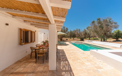 Villa Jolie: Piscina, Estate, Shade, Design, Piastrella, Ricorrere, Villa, Hacienda