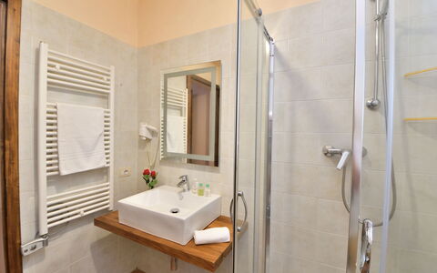 Bellaria: Interior Design, Pavimentazione, Mobilia, Pavimento, Legna, Idraulico Fixture, Camera, Bagno, Lavello, Rubinetto