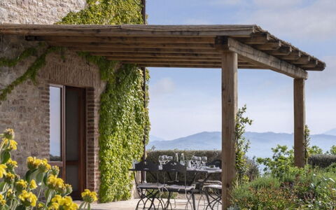Villa Santa: Arbusto, Mobili Da Esterno, Lotto, Giardino, Vaso Di Fiori, Balcone, Shade, Landscaping, Tavolo Esterno