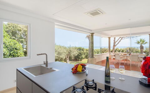 Villa delle Palme: Cucina, Controsoffitto, Interior Design, Pavimentazione, Elettrodomestico Da Cucina, Mobilia, Casa, Pavimento, Soffitto, Architettura