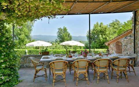 Villa Anima: Mobilia, Tavolo, Mobili Da Esterno, Cucina & Sala Da Pranzo Tavolo, Tavolo Esterno, Sedia, Ristorante, Eco Hotel, Shade, Giardino