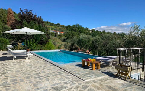 Villa Sarzana: Piscina, Flagstone, Mobili Da Esterno, Materiale Composito, Ricorrere, Piastrella, Shade, Sedia, Tempo Libero, Eco Hotel