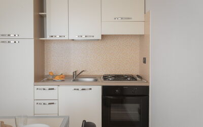 Appartamento Junco: Cucina, Elettrodomestico Da Cucina, Apparecchio Major, Controsoffitto, Cabinetry, Legna, Interior Design, Cucina Stufa, Stufa, Pavimentazione