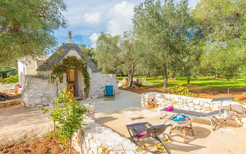 Trullo Della Quercia: Giardino, Landscaping, Cortile, Backyard, Agriturismo