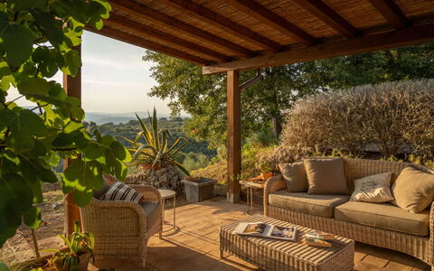 Villa Olivo: Mobilia, Legna, Mobili Da Esterno, Sedia, Vaso Di Fiori, Tavolo, Shade, Portico, Giardino