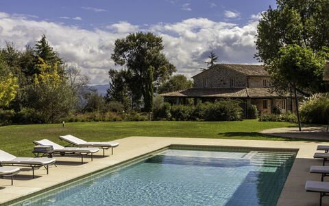 Podere Bella Vista: Piscina, Estate, Giardino, Ricorrere, Mobili Da Esterno, Agriturismo, Landscaping, Villa, Hacienda, Backyard