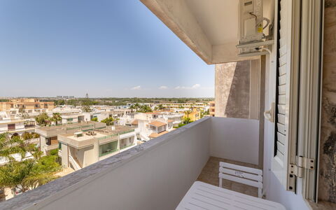 Sea View Apartment, Ac Gallipoli: Appartamento, Balcone, Illuminazione Diurna