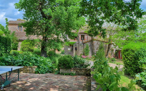 Podere Lorena, Charming Tuscan Farmhouse: Arbusto, Giardino, Backyard, Groundcover, Primavera, Villetta, Landscaping, Brick, Cortile