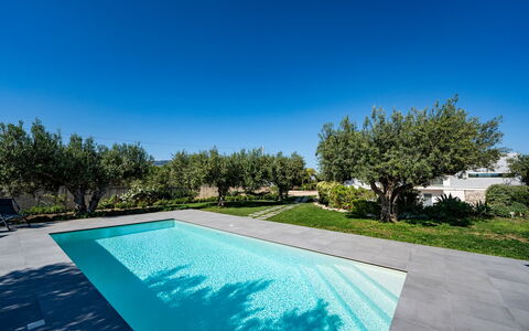 Villa Virginia: Blu, Piscina, Materiale Composito, Ricorrere, Giardino, Shade, Landscaping, Giochi D'Acqua, Design, Eco Hotel