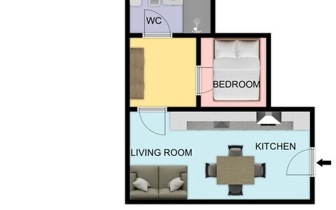 La Rondine Apartment: Camera Da Letto, Letto, Bedding, Design, Telaio Del Letto