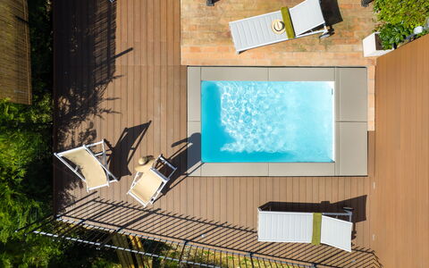 Casa Meletta: Piscina, Mobili Da Esterno, Eco Hotel, Shade, Tempo Libero, Color Legno, Ricorrere, Deck, Design, Latifoglie