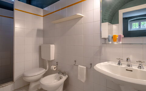 Passignano: Bagno, Lavandino Del Bagno, Idraulico Fixture, Parete, Lavello, Toilet Seat, Pavimentazione, Gabinetto, Rubinetto, Pavimento
