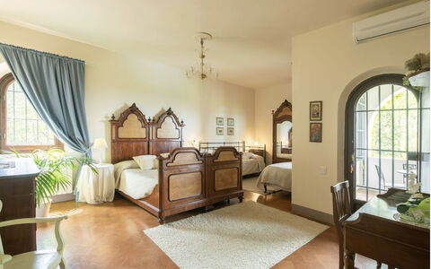 Villa Albertina: Mobilia, Interior Design, Letto, Camera Da Letto, Pavimentazione, Soffitto, Camera, Pavimento, Lenzuolo, Bedding