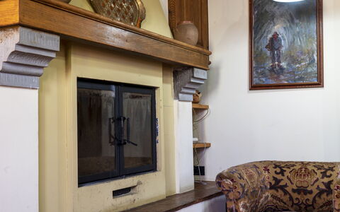 Country Historical House Lucca: Legna, Interior Design, Pavimentazione, Mobilia, Pavimento, Camera, Cornice, Soggiorno, Focolare, Color Legno