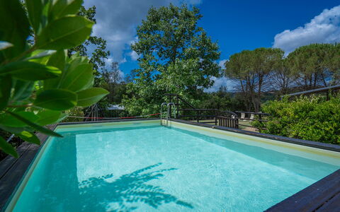 Casale La Canigiana, House, Pool, San Miniato: Blu, Acqua, Piscina, Materiale Composito, Ricorrere, Eco Hotel, Shade, Giochi D'Acqua, Riflessione, Landscaping