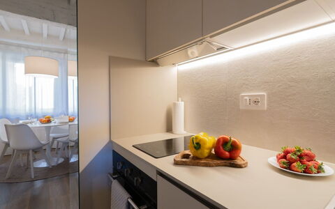 Guelfa 60: Interior Design, Parete, Soffitto, Pavimentazione, Cucina, Controsoffitto, Illuminazione, Camera, Pavimento, Lampada