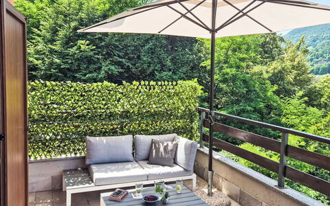 Bellavista: Mobilia, Mobili Da Esterno, Legna, Tavolo, Sedia, Ombrello, Tavolo Esterno, Vaso Di Fiori, Giardino