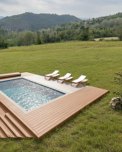 Villa Pietra With Pool On Piemonte Hills: Legna, Piscina, Tempo Libero, Latifoglie, Giardino, Pavimento In Legno, Color Legno, Eco Hotel, Deck, Landscaping