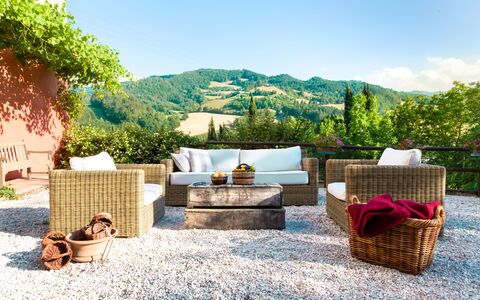Torre Fantini: Mobilia, Mobili Da Esterno, Di Vimini, Sedia, Vaso Di Fiori, Divano, Giardino, Shade, Cuscino