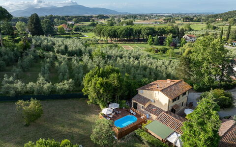 Podere la Botte, Pool, Lari: Piscina, Cibo, Estate, Eco Hotel, Villa, Hacienda, Visione Globale, Agriturismo, Ricorrere, Fotografia Aerea