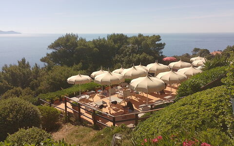 Stella Marina Apartment with Pool, Porto Santo Ste: Ombrello, Giardino, Ricorrere, Eco Hotel, Mobili Da Esterno, Tavolo Esterno, Resort Citta ', Baia