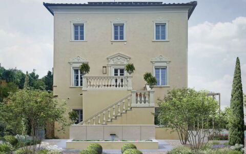 Villa Elisa: Facciata, Architettura, Casa, Zona Residenziale, Urban Design, Estate, Dimora, Giardino, Balcone, Villa