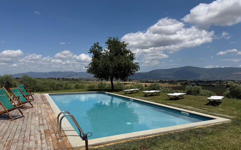 Villa Dedalo: Cielo, Piscina, Mobili Da Esterno, Eco Hotel, Lettino, Ricorrere, Hacienda, Estate, Shade, Agriturismo