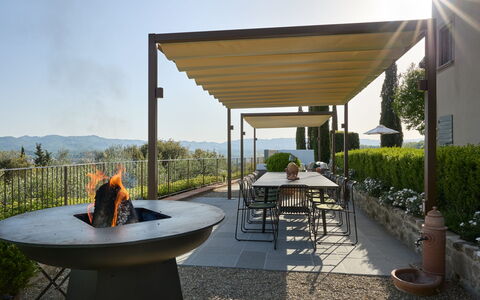 Villa Il Colto: Mobilia, Mobili Da Esterno, Shade, Tavolo Esterno, Sedia, Giardino, Struttura Esterna, Pergola, Backyard, Landscaping