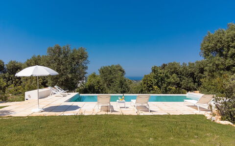 Villa Riva: Blu, Giardino, Shade, Landscaping, Piscina