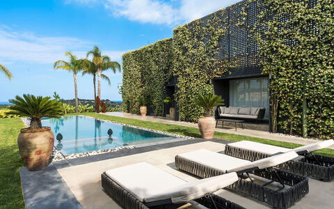 Villa Monica: Giardino, Shade, Landscaping, Piscina, Eco Hotel, Ricorrere, Villa, Hacienda, Cortile