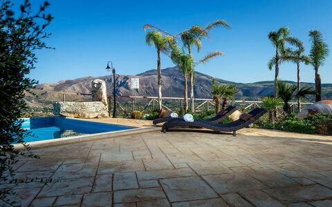 Villa Thalia: Piscina, Ricorrere, Flagstone, Materiale Composito, Mobili Da Esterno, Piastrella, Eco Hotel, Shade, Hacienda