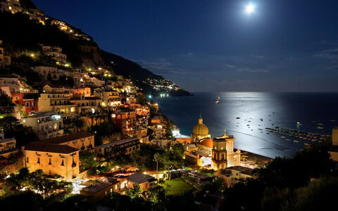 Casa Amalfitana: Notte, Costa, Mare, Costiera E Morfologie Oceanic, Mezzanotte, Oceano, Riva, Sera, Spiaggia, Resort Citta '