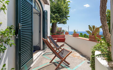 Casa Giardino: Blu, Mare, Oceano, Balcone, Vaso Di Fiori, Costa, Shade, Pianta Della Casa, Mobili Da Esterno, Sedia