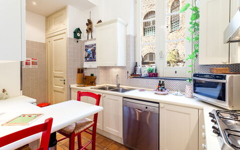 Casa Rossella: Cucina, Elettrodomestico Da Cucina, Apparecchio Major, Interior Design, Pavimentazione, Controsoffitto, Mobilia, Cabinetry, Pavimento, Camera
