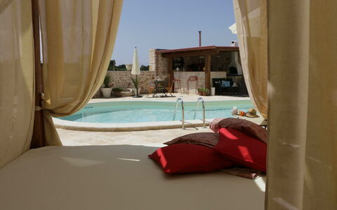 Masseria San Michele: Piscina, Ricorrere, Mobili Da Esterno, Shade, Ombrello, Sedia, Eco Hotel, Struttura Esterna, Hotel, Resort Citta '