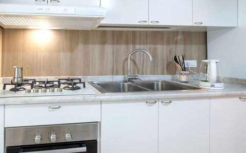 Apartment Bud: Cucina, Elettrodomestico Da Cucina, Controsoffitto, Apparecchio Major, Cabinetry, Interior Design, Legna, Lavandino Della Cucina, Cucina Stufa, Stufa
