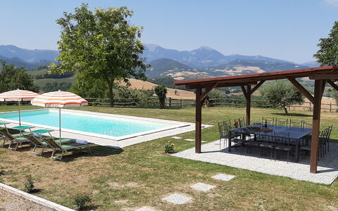 Villa Felice, Private Pool and Hills: Piscina, Collina, Catena Montuosa, Mobili Da Esterno, Tempo Libero, Agriturismo, Ricorrere, Eco Hotel, Cresta, Valle