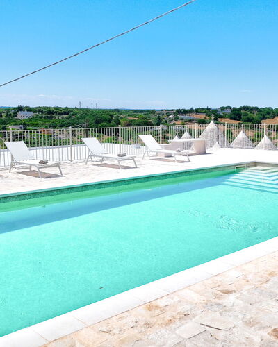 Trullo Miravista Valle D'Itria: Blu, Piscina, Materiale Composito, Ricorrere, Mobili Da Esterno, Lettino, Eco Hotel, Estate, Resort Citta ', Terme