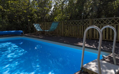 Villa Sole - Exclusive Villa al Conero con Piscina: Blu, Piscina, Materiale Composito, Tempo Libero, Shade, Ricorrere, Eco Hotel, Recinzione, Backyard, Plastica