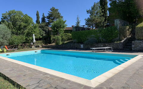 Casa Chimera: Piscina, Blu, Ricorrere, Materiale Composito, Shade, Eco Hotel, Backyard, Hacienda, Giardino, Giochi D'Acqua