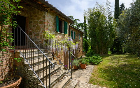 Villa the Horses: Brick, Muro ​​Di Pietra, Giardino, Muratura, Backyard, Vaso Di Fiori, Pianta Della Casa, Landscaping, Cortile, Flagstone