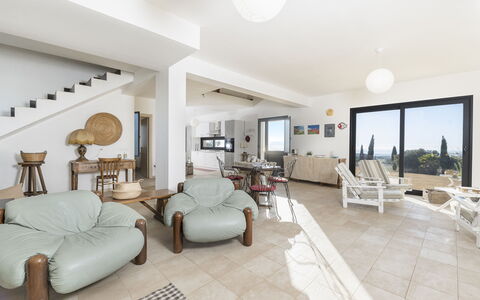 Villa Costa: Mobilia, Pavimentazione, Pavimento, Interior Design, Tavolo, Sedia, Soffitto, Casa, Appartamento, Soggiorno