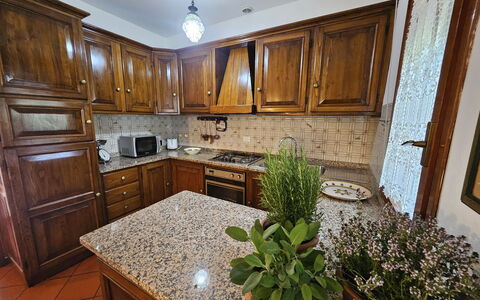 Alle Gardenie: Cucina, Controsoffitto, Elettrodomestico Da Cucina, Cabinetry, Apparecchio Major, Pavimentazione, Mobilia, Legna, Interior Design, Lavandino Della Cucina