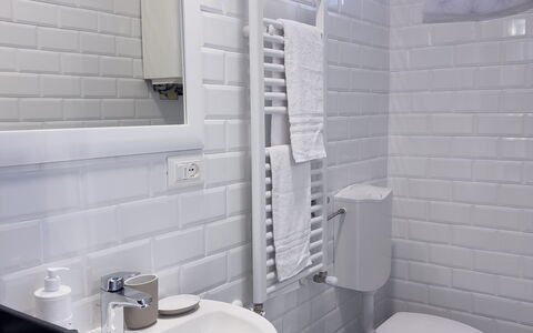 Casa Nanai - Levanto: Idraulico Fixture, Bagno, Lavello, Lavandino Del Bagno, Pavimentazione, Toilet Seat, Gabinetto, Interior Design, Idraulico, Rubinetto