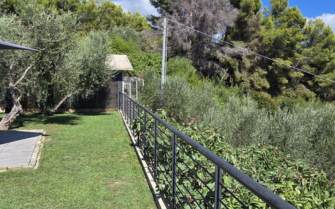 Villa Pineta della Rovere: Arbusto, Giardino, Recinzione, Shade, Corrimano, Landscaping, Backyard, Home Scherma
